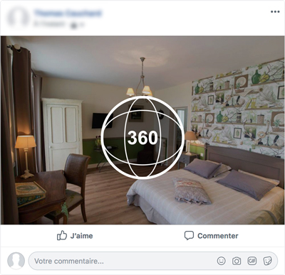 Publication d'une photo 360° sur Facebook