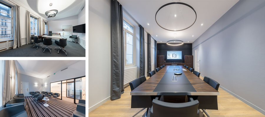 Photographie d'architecture d'intérieur de l'étude notariale Deshayes et Associés réalisée par l'architecte Nicolas Guérin