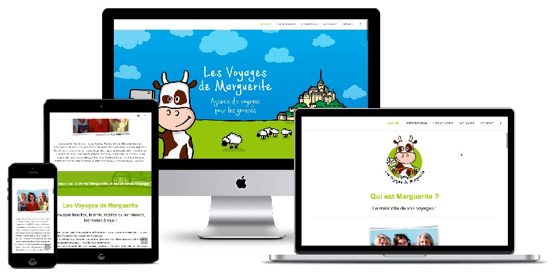Site Internet responsive des Voyages de Marguerite
